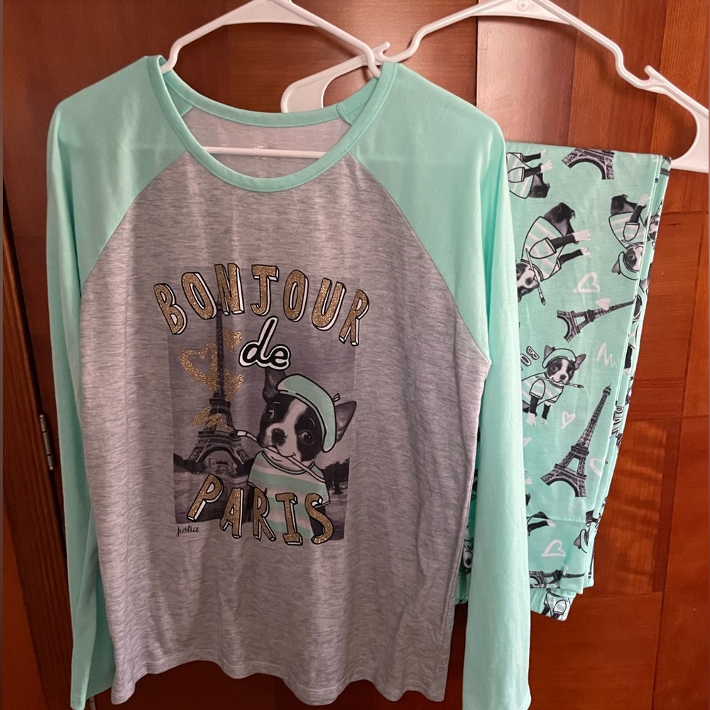 Justice 2PC long sleeve Pajamas set size 20